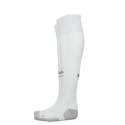 White-Grey - Front - Umbro Childrens-Kids 23-24 West Ham United FC Away Socks