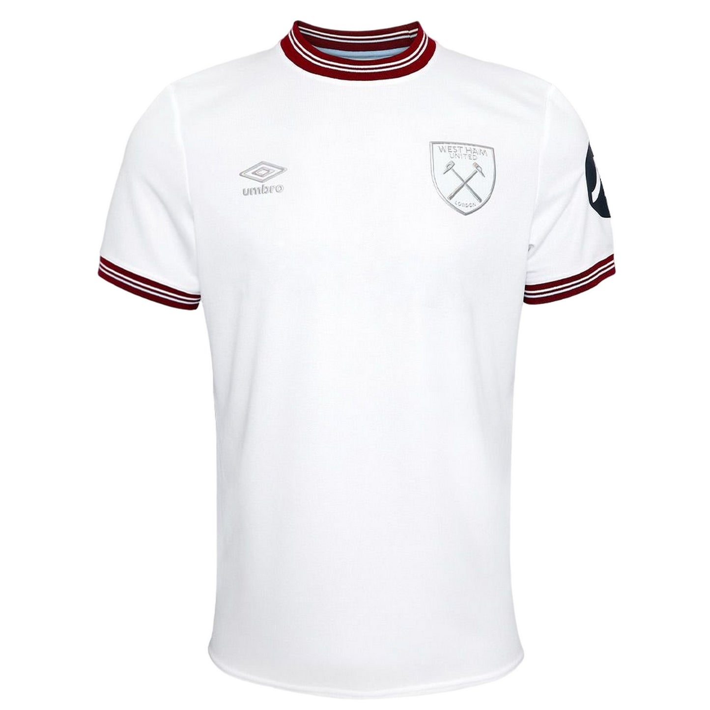 White-Maroon - Front - Umbro Childrens-Kids 23-24 West Ham United FC Away Jersey