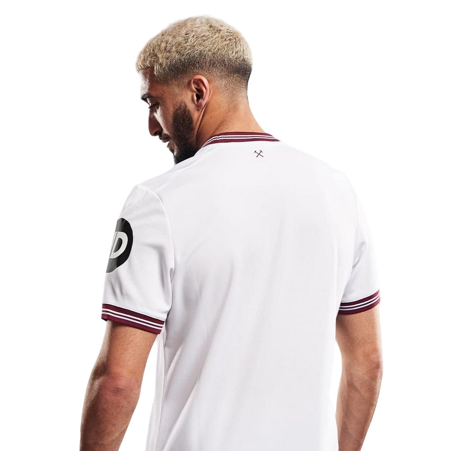 White-Maroon-Black - Back - Umbro Mens 23-24 West Ham United FC Away Jersey
