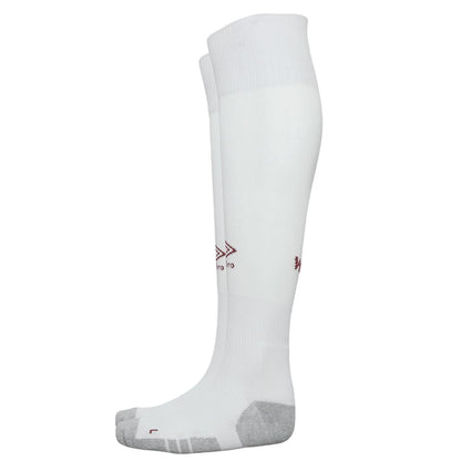 White-Grey-Maroon - Front - Umbro Mens 23-24 West Ham United FC Away Socks