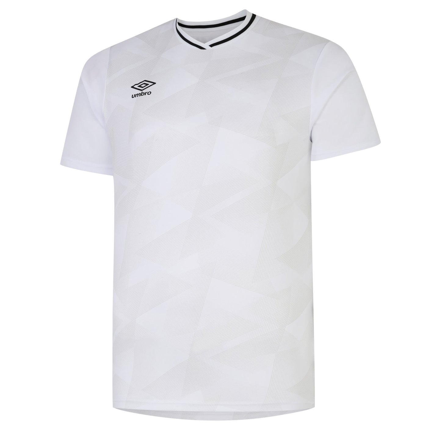 White-Nimbus Cloud - Front - Umbro Mens Triassic Logo Short-Sleeved Jersey