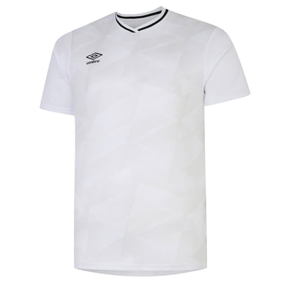 White-Nimbus Cloud - Front - Umbro Mens Triassic Logo Short-Sleeved Jersey