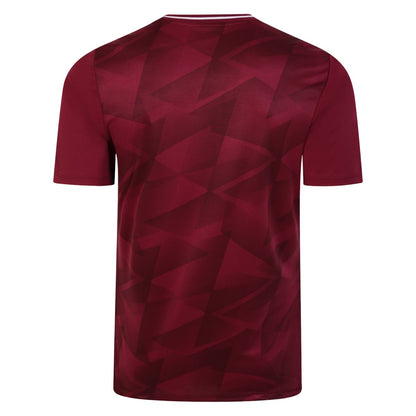 Claret Red-Tawny Port - Back - Umbro Mens Triassic Logo Short-Sleeved Jersey