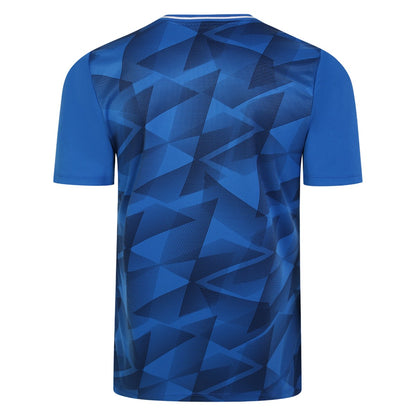 Royal Blue-Dark Navy - Back - Umbro Childrens-Kids Triassic Short-Sleeved Jersey