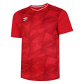 Vermillion-Jester Red - Front - Umbro Childrens-Kids Triassic Short-Sleeved Jersey