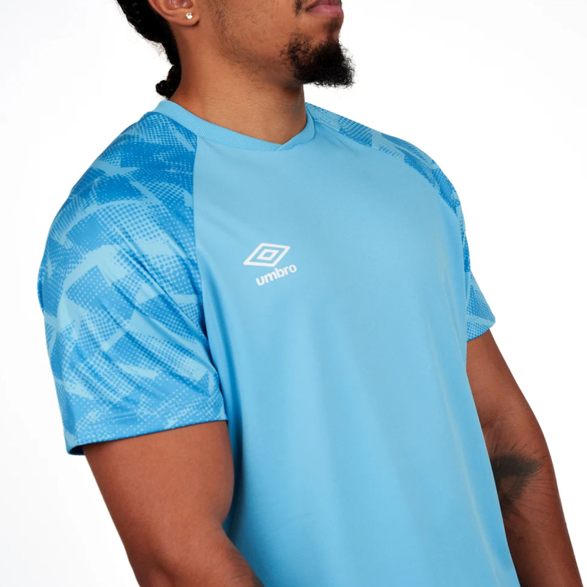 Sky Blue-White - Pack Shot - Umbro Childrens-Kids Atlas Jersey
