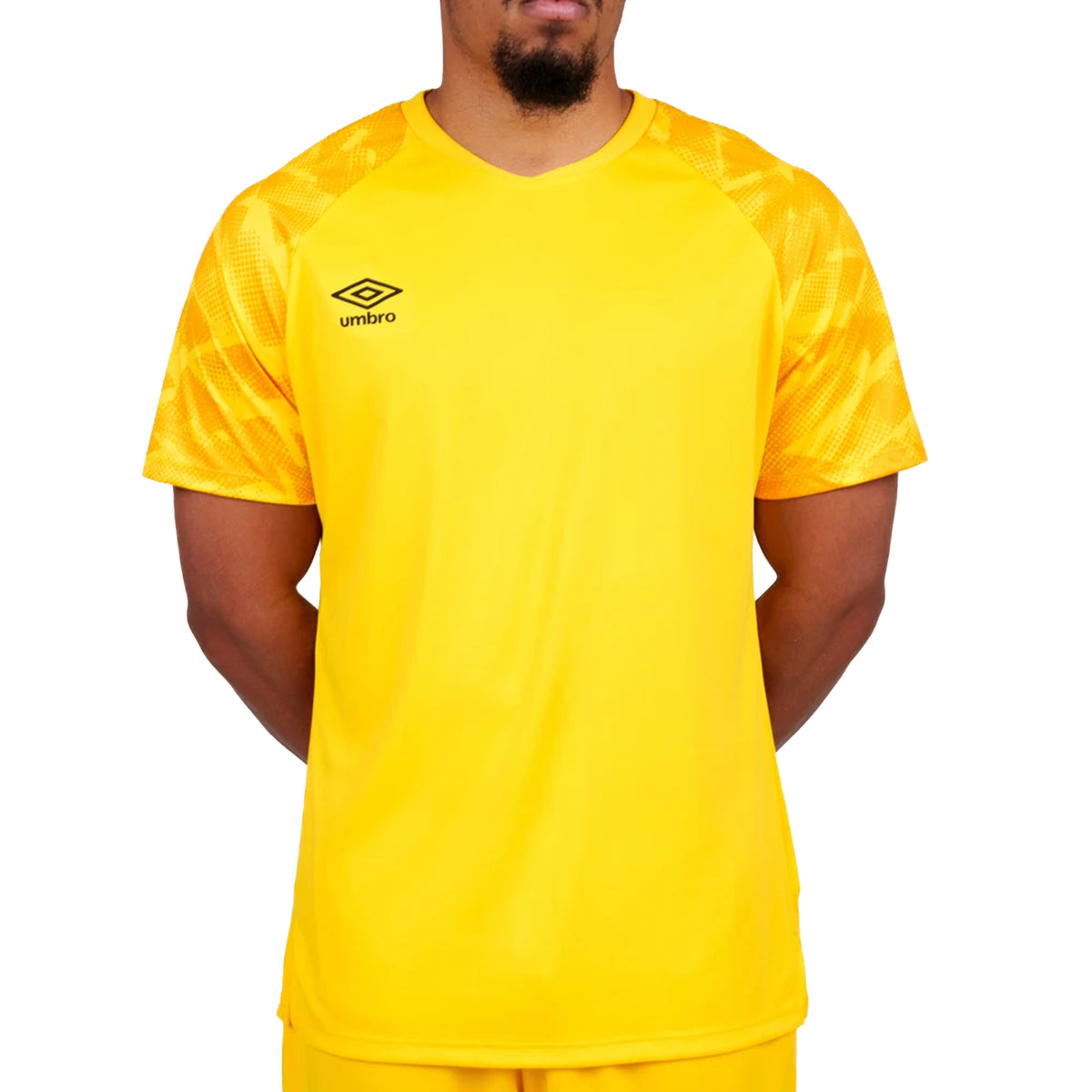 Yellow-Black - Side - Umbro Childrens-Kids Atlas Jersey