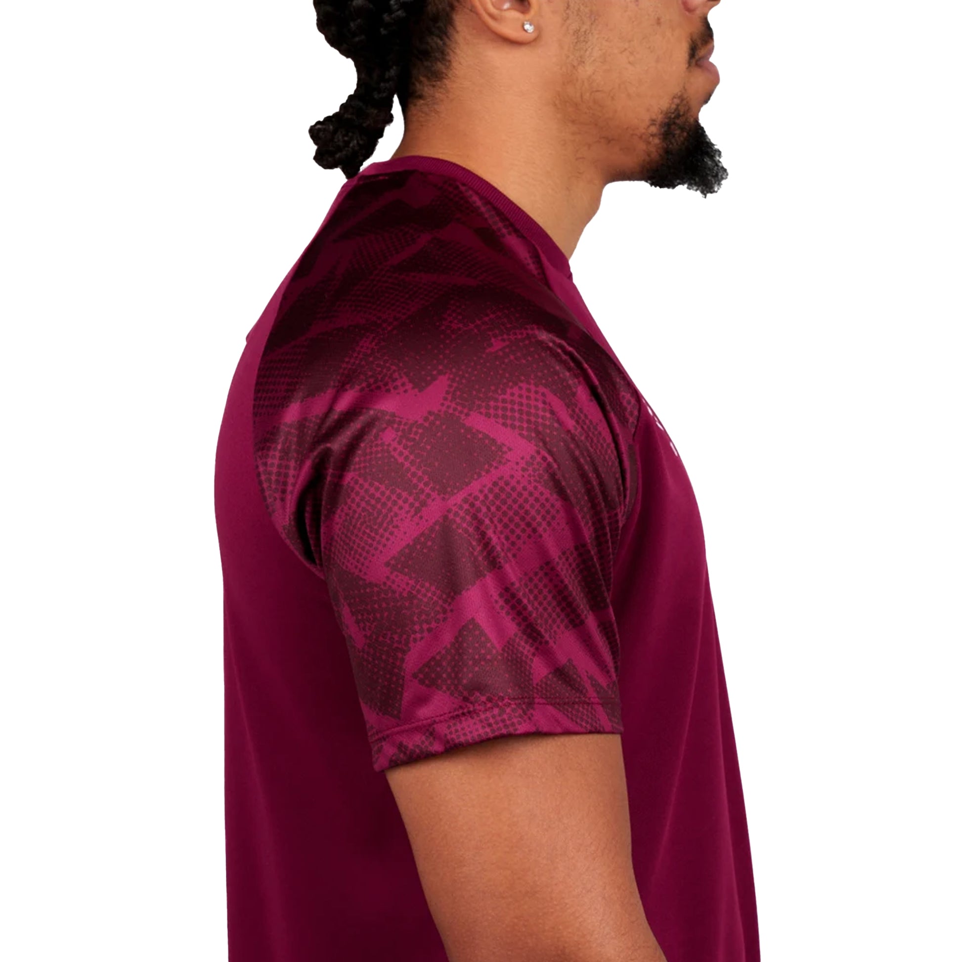 New Claret-White - Pack Shot - Umbro Childrens-Kids Atlas Jersey