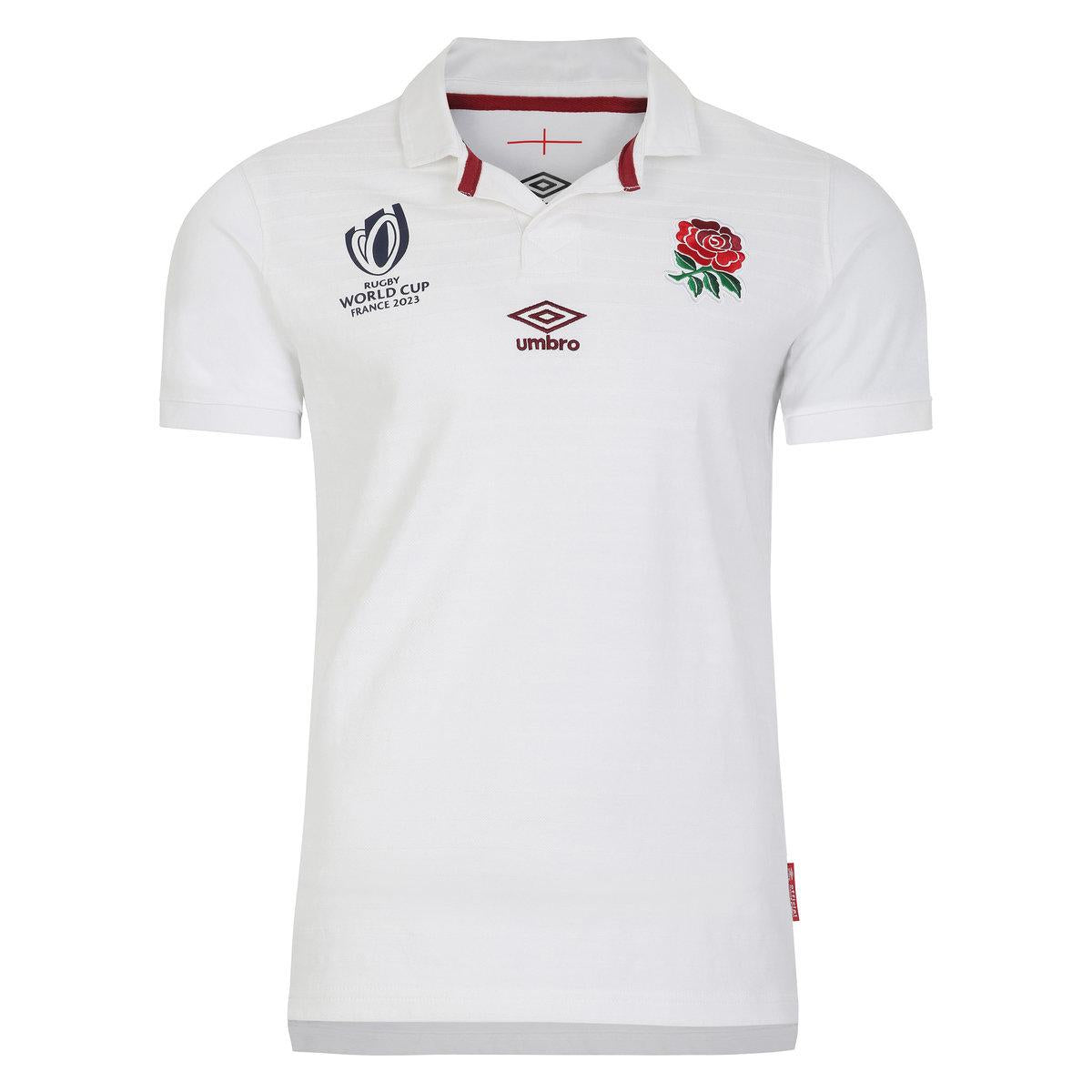 White - Front - Umbro Childrens-Kids 23-24 Classic England Rugby Home Jersey