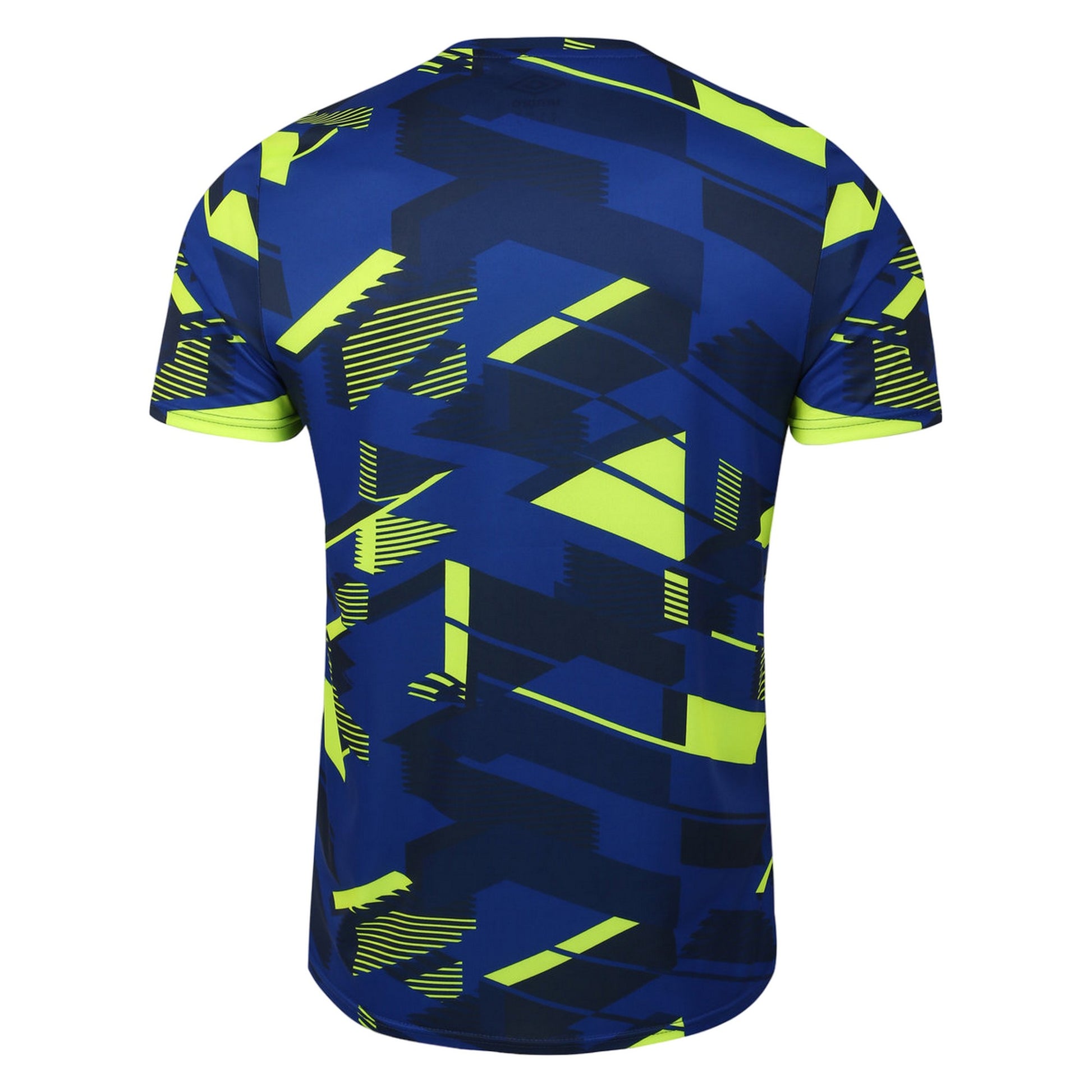 Deep Surf-Blue Depth-Safety Yellow - Back - Umbro Childrens-Kids 23-24 Derby County FC Warm Up Jersey