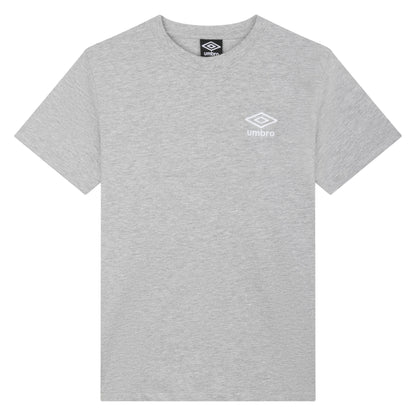 Grey Marl-White - Front - Umbro Womens-Ladies Core Classic T-Shirt