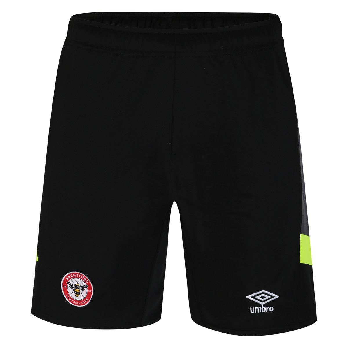 Black - Front - Umbro Mens 23-24 Brentford FC Goalkeeper Shorts