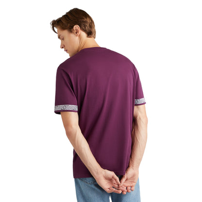 Potent Purple-White - Back - Umbro Mens Supporters T-Shirt