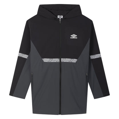 Woodland Grey-Black - Front - Umbro Mens Club Jacket