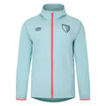 Aqua Haze-Latigo Bay-Lava Pink - Front - Umbro Mens 23-24 AFC Bournemouth Waterproof Jacket