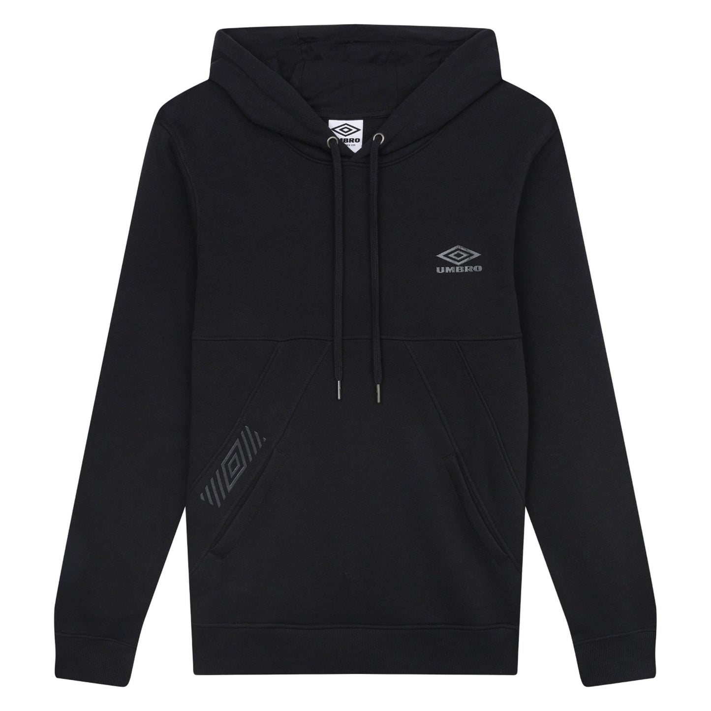 Black-Woodland Grey - Front - Umbro Mens City Silo Horizon Hoodie