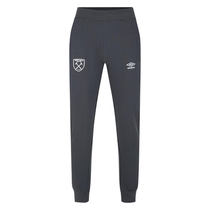 Carbon - Front - Umbro Mens 23-24 Fleece West Ham United FC Jogging Bottoms