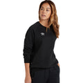 Black-White - Side - Umbro Womens-Ladies Club Leisure Sweatshirt