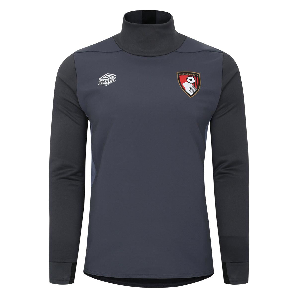 Carbon-Grisaille-Black - Front - Umbro Mens 23-24 AFC Bournemouth Drill Top