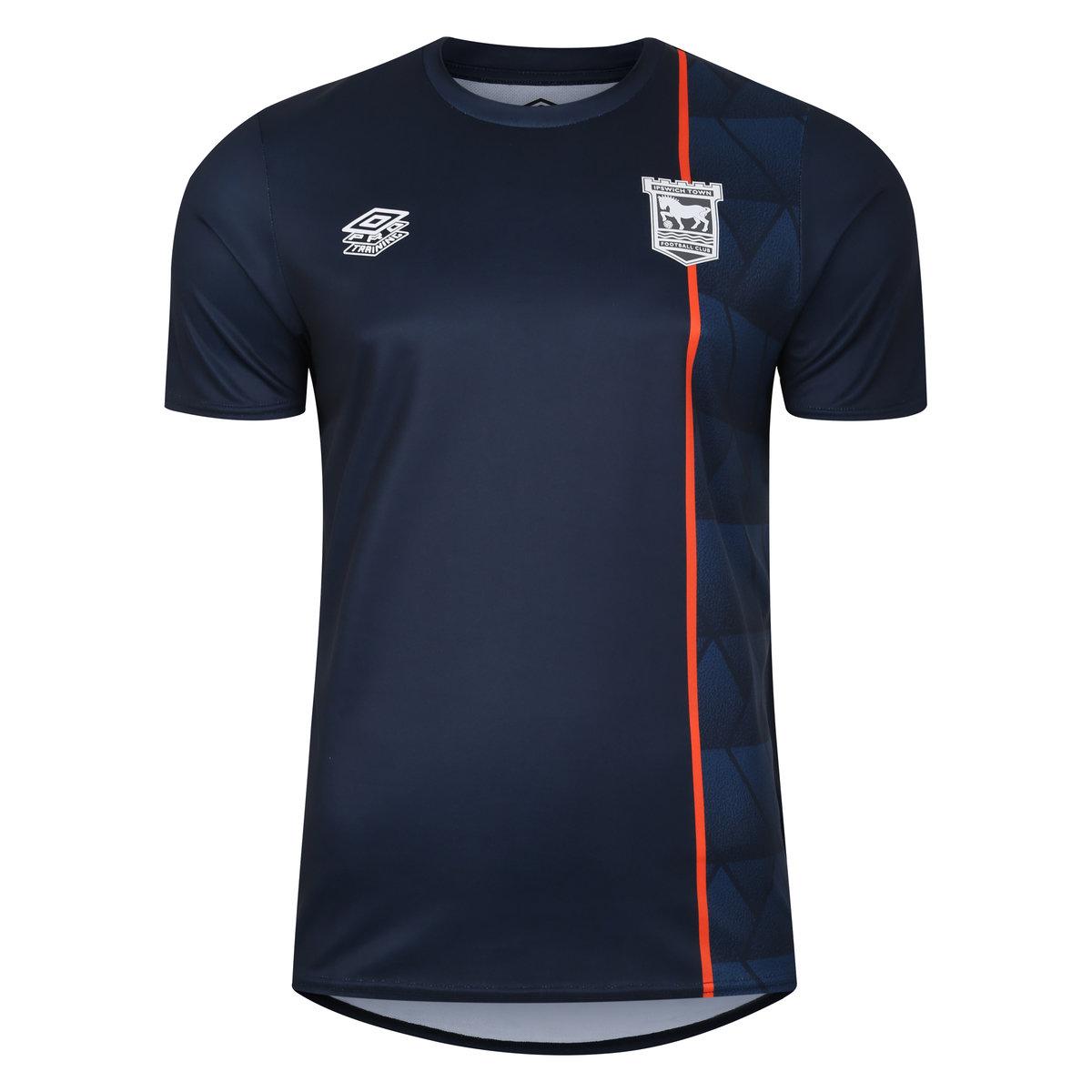 Dark Navy-Navy-Scarlet Ibis - Front - Umbro Mens Ipswich Town FC Jersey