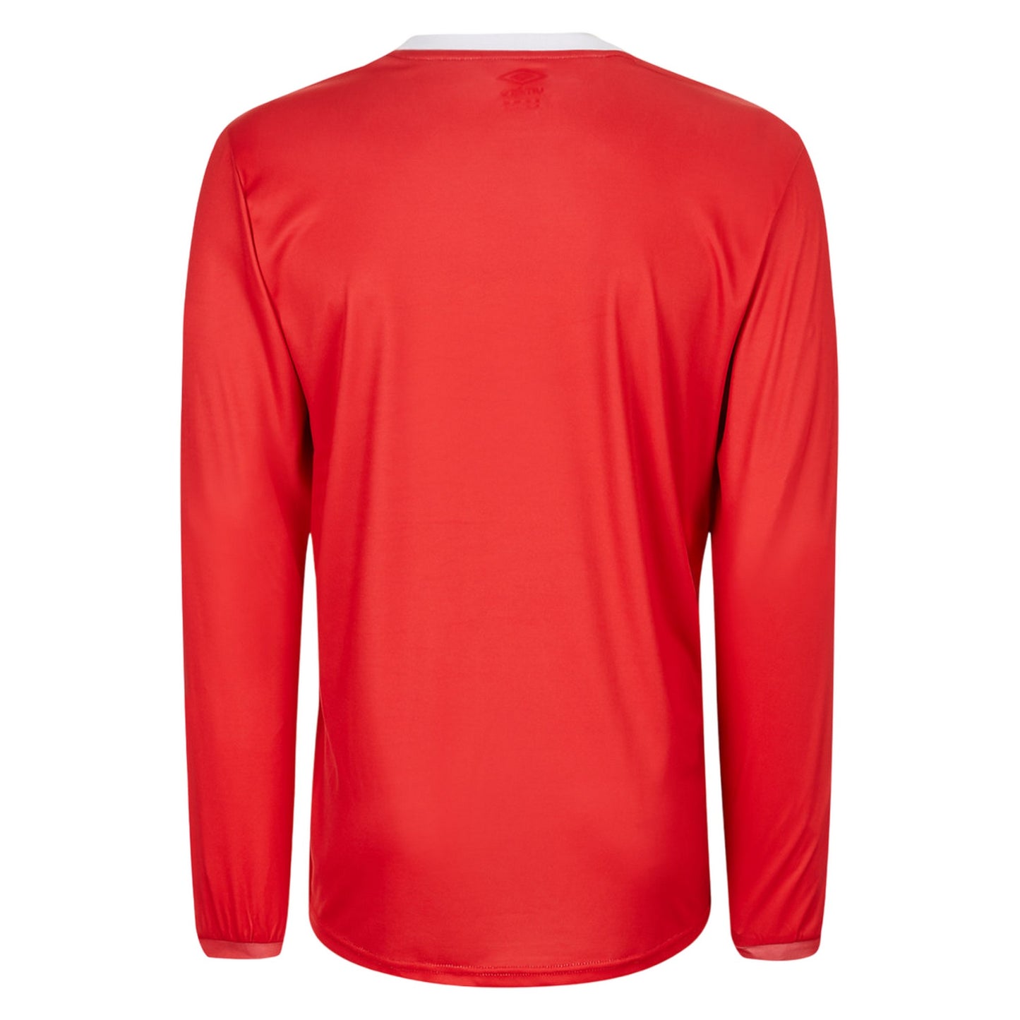 Vermillion-White - Back - Umbro Mens Nazca Long-Sleeved Jersey