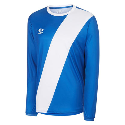 Royal Blue-White - Front - Umbro Mens Nazca Long-Sleeved Jersey