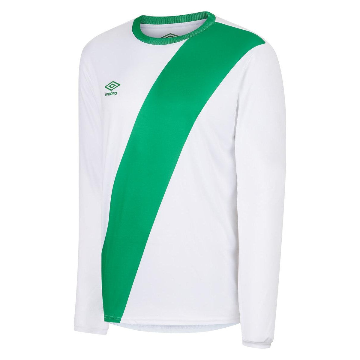 White-Emerald - Front - Umbro Mens Nazca Long-Sleeved Jersey