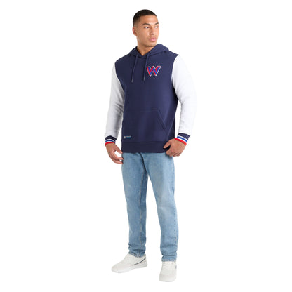 Peacoat-White - Side - Umbro Mens Texas Williams Racing Hoodie