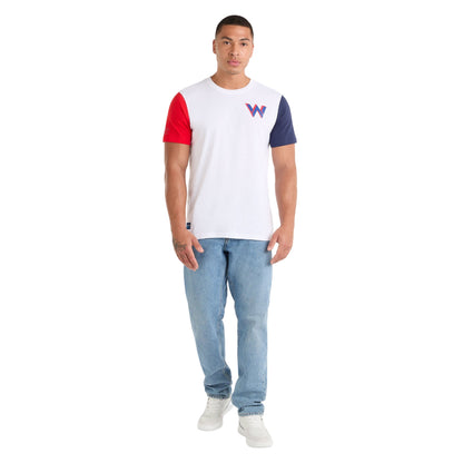 White-Peacoat-Teaberry - Side - Umbro Mens Texas Williams Racing T-Shirt