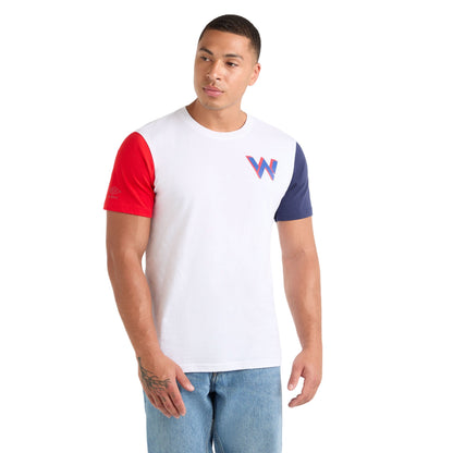 White-Peacoat-Teaberry - Front - Umbro Mens Texas Williams Racing T-Shirt