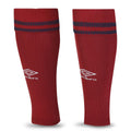 Claret Red-Navy - Front - Umbro Mens 23-24 England Rugby Footless Alternate Socks