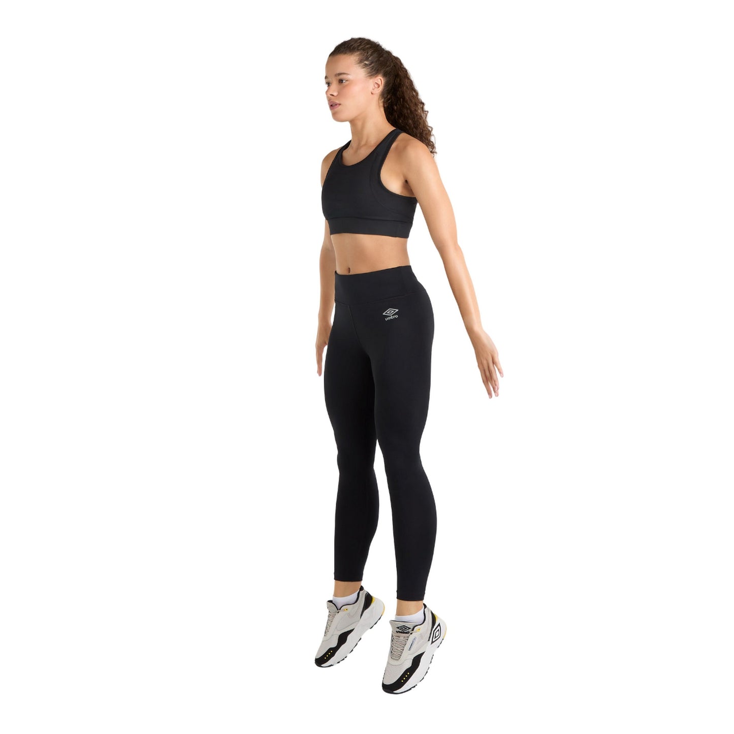 Black - Side - Umbro Womens-Ladies Pro Training Sports Bra