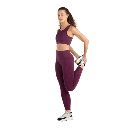 Potent Purple-Mauve Shadow - Side - Umbro Womens-Ladies Pro Training Sports Bra