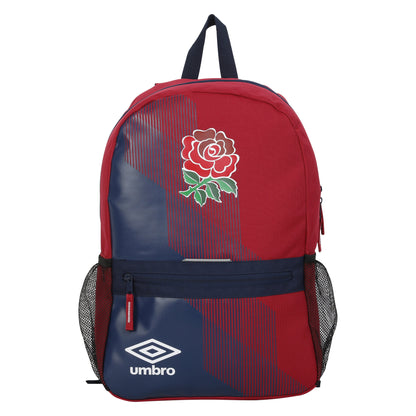 Tibetan Red-White - Front - Umbro 23-24 England Rugby Backpack