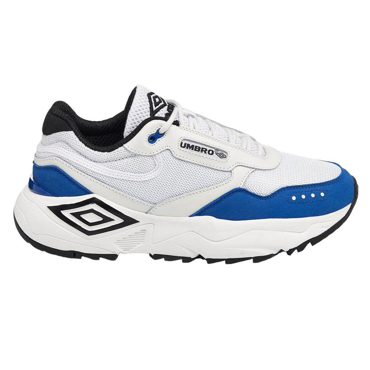 Moonstruck-Black-Fluorescent Yellow - Side - Umbro Mens Phoenix Leather Trainers