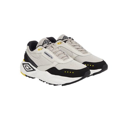 White-Black-Royal Blue - Front - Umbro Mens Phoenix Leather Trainers