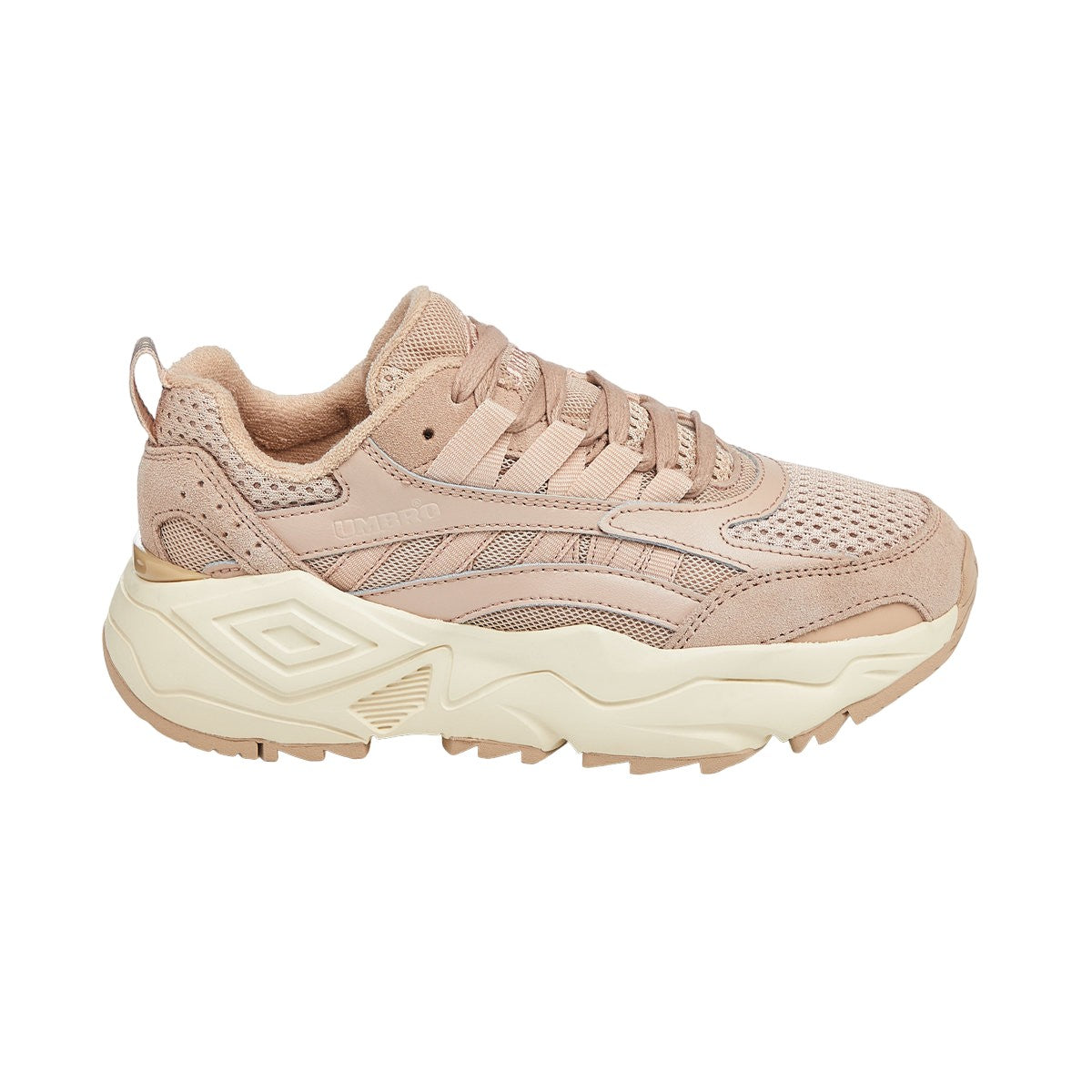 Smoke Grey-Seedpearl - Side - Umbro Womens-Ladies Neptune Trainers