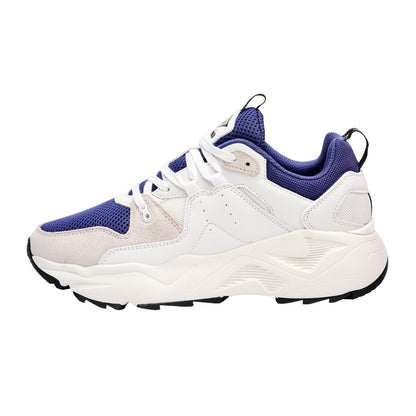 White-Black-Navy Blue - Lifestyle - Umbro Mens M Le Leather Trainers