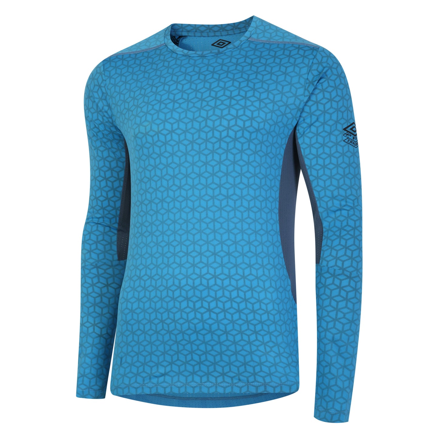 Malibu Blue-Bering Sea - Front - Umbro Mens Pro Training Elite Long-Sleeved Sports Top