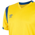Yellow-Royal Blue - Side - Umbro Childrens-Kids Spartan Short-Sleeved Jersey