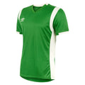 Emerald-White - Front - Umbro Childrens-Kids Spartan Short-Sleeved Jersey