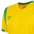 Yellow-Green - Side - Umbro Childrens-Kids Spartan Short-Sleeved Jersey