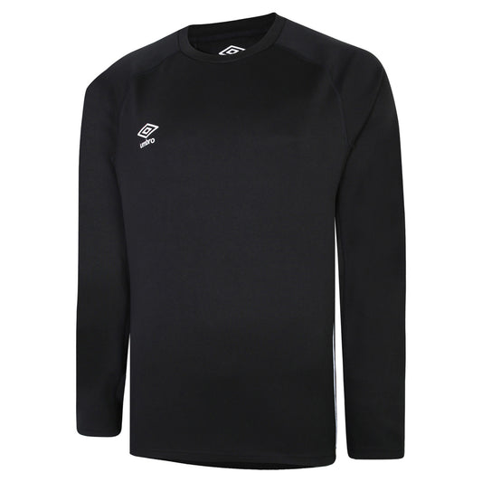 Black - Front - Umbro Mens Knitted Raglan Rugby Drill Top