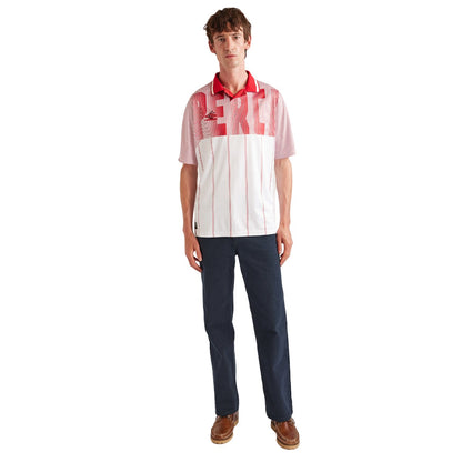 Red - Pack Shot - Umbro Mens Percival Retro Football Shirt