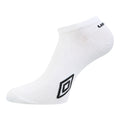 White-Black-Grey - Back - Umbro Unisex Adult Logo Trainer Socks (Pack of 3)