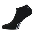 White-Black-Grey - Side - Umbro Unisex Adult Logo Trainer Socks (Pack of 3)