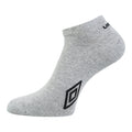 White-Black-Grey - Lifestyle - Umbro Unisex Adult Logo Trainer Socks (Pack of 3)