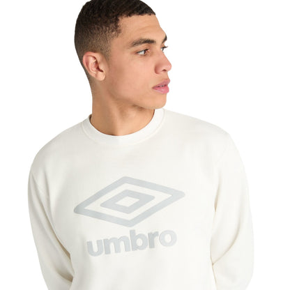 Ecru-High Rise Grey - Side - Umbro Mens Core Sweatshirt