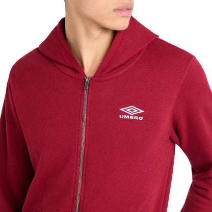 Rhubarb-Angel Falls - Side - Umbro Mens Logo Full Zip Hoodie