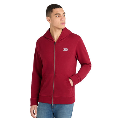 Rhubarb-Angel Falls - Lifestyle - Umbro Mens Logo Full Zip Hoodie